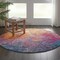 Homeroots 4 ft. Round Abstract Brights Sunburst Area Rug 385378 - alternate 6